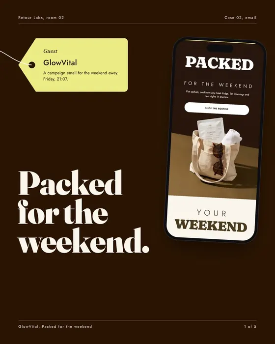 Email case 02: Packed for the weekend