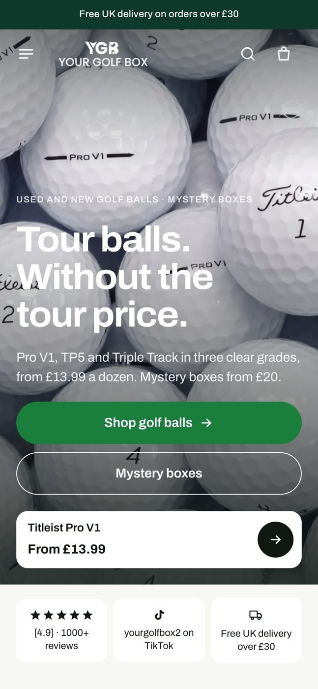 Your Golf Box on a phone